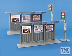 5007 Modelscene OO/HO Gauge Bus Stop & shelter 2 of each - Picture 1 of 1