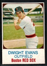 1975 HOSTESS BASEBALL BOSTON RED SOX DWIGHT EVANS HAND-CUT CARD #2* VG+ CLEAN!