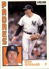 1984 O-Pee-Chee Baseball Rich Gossage San Diego Padres #121