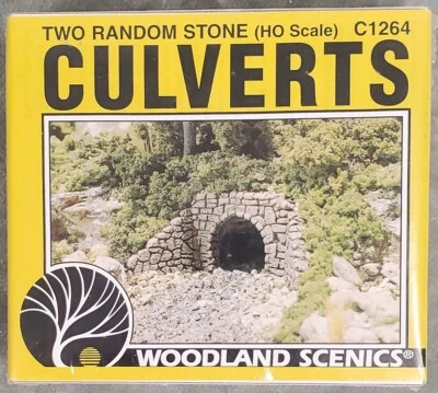 Woodland Scenics HO Scale 1:87 C1264 Pair of stone culverts. - Image 1 of 4