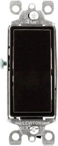 Leviton 5603-2E 3-Way AC Quiet Switch. 15 AMP, 120/277 Volt, Black - Picture 1 of 2