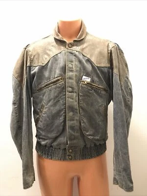 Vintage 86' Guess George Marciano Men's Marty McFly Denim/Leather Jacket Small - Image 1 of 4