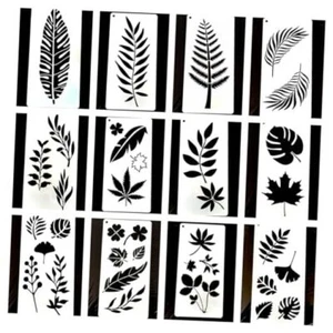 Leaf Stencils Kits for Painting 12Pcs Plant Stencil for Wood Carving Drawing - Picture 1 of 5