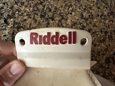 Riddell Revo SPEED Football Helmet White Front Pocket Bumper Bladder Pads USED>