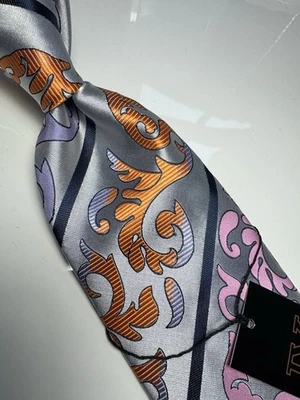 NUEVO CON ETIQUETAS VERSO 9 MULTICOLOR ESTILO FLORAL ESTAMPADO SEDA DISEÑOS CORBATA Y PAÑUELO Foto 1 de 4