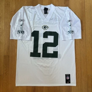 Aaron Rodgers Super Boxl XLV Vintage Reebok Mesh Jersey Green Bay Packers Large - Picture 1 of 5