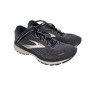 Brooks Ghost 13 Shoes Women's 8.5 Gray Black Pink Running 1203381B062 Lace Up - Picture 1 of 15