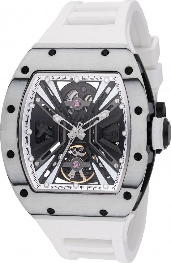 Invicta S1 Rally Automatic Vortex Skeleton 41mm White Dial Men's Watch 49028