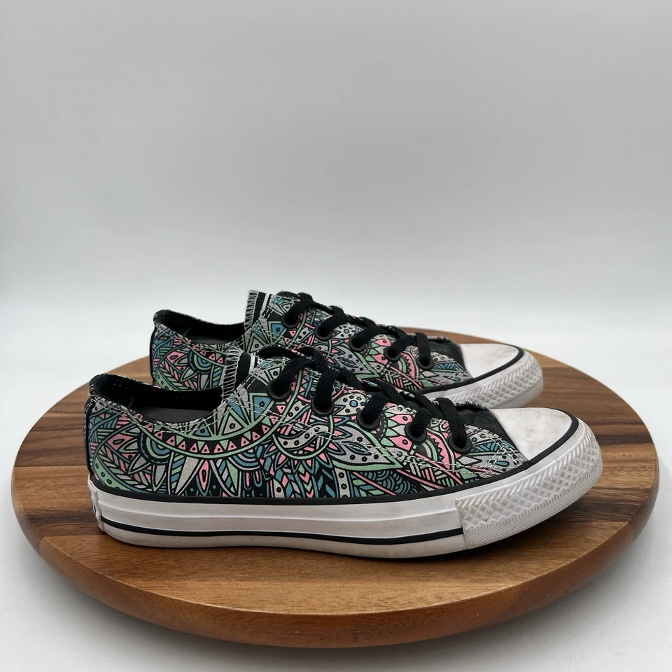 Tênis Converse Feminino CTAS Baixo Azul Verde Preto Rosa Paisley Tamanho 6 - Imagem 1 de 4