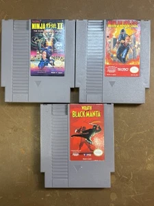 NES Ninja Game Lot - Ninja Gaiden I & II + Wrath of the Black Manta - AUTHENTIC! - Picture 1 of 13