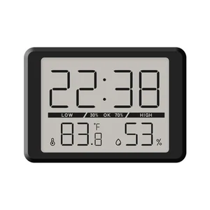 Digital Wall Clock with Temperature Humidity Monitor Large Display Battery Run - Picture 1 of 45
