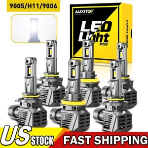 9005 9006 H11 Halogen Combo Headlight Fog Light Kit High Low Beam Bulbs 4200K 6X - Picture 1 of 12