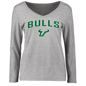Women's Ash South Florida Bulls Proud Mascot Long Sleeve T-Shirt - Picture 1 of 2