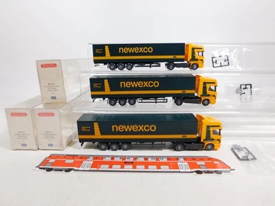 3x wiking H0 1:87 537 02 Pianificare la Tenda - Trailer Scania 144 Top + Box # - Immagine 1 di 4