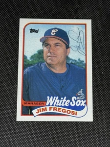 Jim Fregosi Chicago White Sox 1989 Topps Signed Auto Card #414 ~ COA - Picture 1 of 3
