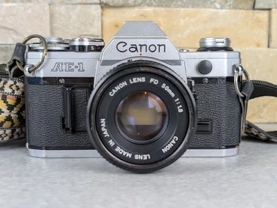 Canon AE 1 Program 35mm Film Camera w/ 50mm F1.8 Lens !! PLS READ !! - Bild 1 von 4