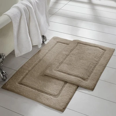 2-Pack Solid Loop with Non-Slip Backing Bath Mat Set 17-inch by 24-inch & 21-... - Image 1 of 3