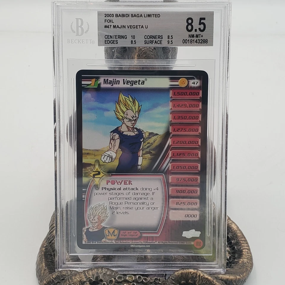 Majin Vegeta 47 Lv 1 Limited Foil BGS 8.5 DBZ Dragon Ball Z CCG Score - Image 1 of 1
