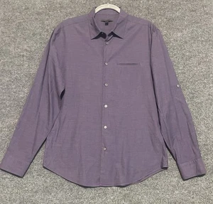 John Varvatos Purple Men’s Button Up Cotton Size Medium Dress Shirt - Imagen 1 de 8
