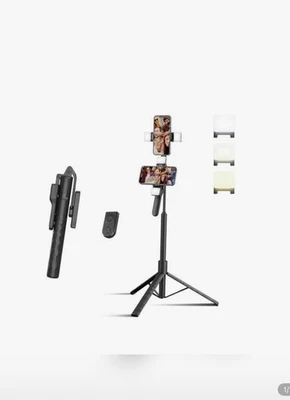 Face Tracking Tripod 360 Rotating iPhone Camera Stand Selfie Stick w/Remote - Image 1 of 4