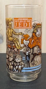 Star Wars Return Of The Jedi 1983 Coca Cola Burger King Glass Ewok C-3PO R2-D2 - Picture 1 of 6