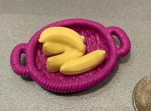 Fisher Price Loving Family Dollhouse Purple Fruit Basket with Bananas - Picture 1 of 5