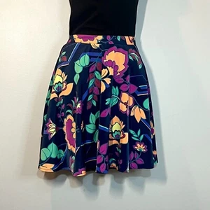 Modcloth Bright floral print circle skirt size medium Moon Collection gorgeous - Picture 1 of 8