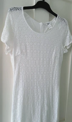 La Redoute White Lace Short Sleeved Midi Dress Size 12 - Worn once - Image 1 of 4
