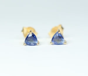 2 x Ohrstecker Tansanit / 925 Sterlingsilber / vergoldet / neu - Bild 1 von 6