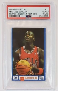 1988 Basket 16 MICHAEL JORDAN #11 PSA 2 (MC) Estrellas De La NBA Rare Low Pop - Picture 1 of 2