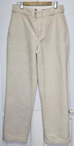 Dickies Originals Bone White Pants Size 30/12 Relaxed Straight Leg High Rise - Foto 1 di 9