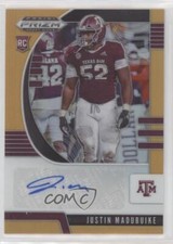 2020 Prizm Draft Picks Rookies Neon Orange /149 Justin Madubuike Rookie Auto RC