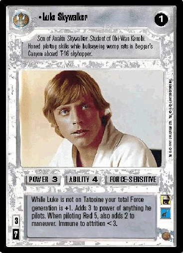 Luke Skywalker [choose condition] PREMIERE LIMITED BB star wars ccg swccg - Image 1 of 1
