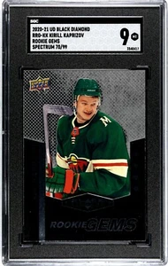 Kirill Kaprizov 2020-21 diamante negro cdd como nuevo 9 #153 gemas de novato retro/99 - Imagen 1 de 2
