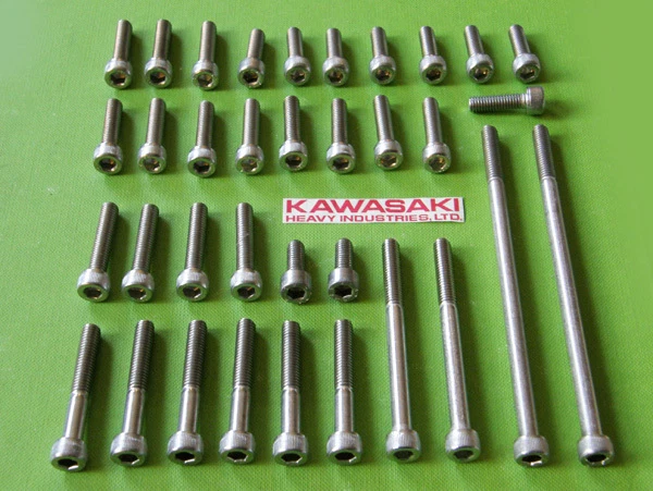 Kit de tornillos de cubierta de motor de acero inoxidable Kawasaki z1 kz900 kz1000 kz 1000 Foto 1 de 1