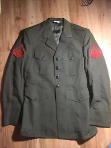 DSCP Military Dress Jacket Mens 38s Green Uniform Coat Sold As Is !!! - Picture 1 of 12