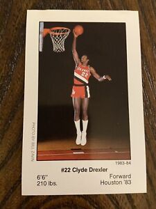 Clyde Drexler 1983-84 Police Portland Blazer Tips Rare Oddball RC Rookie Card