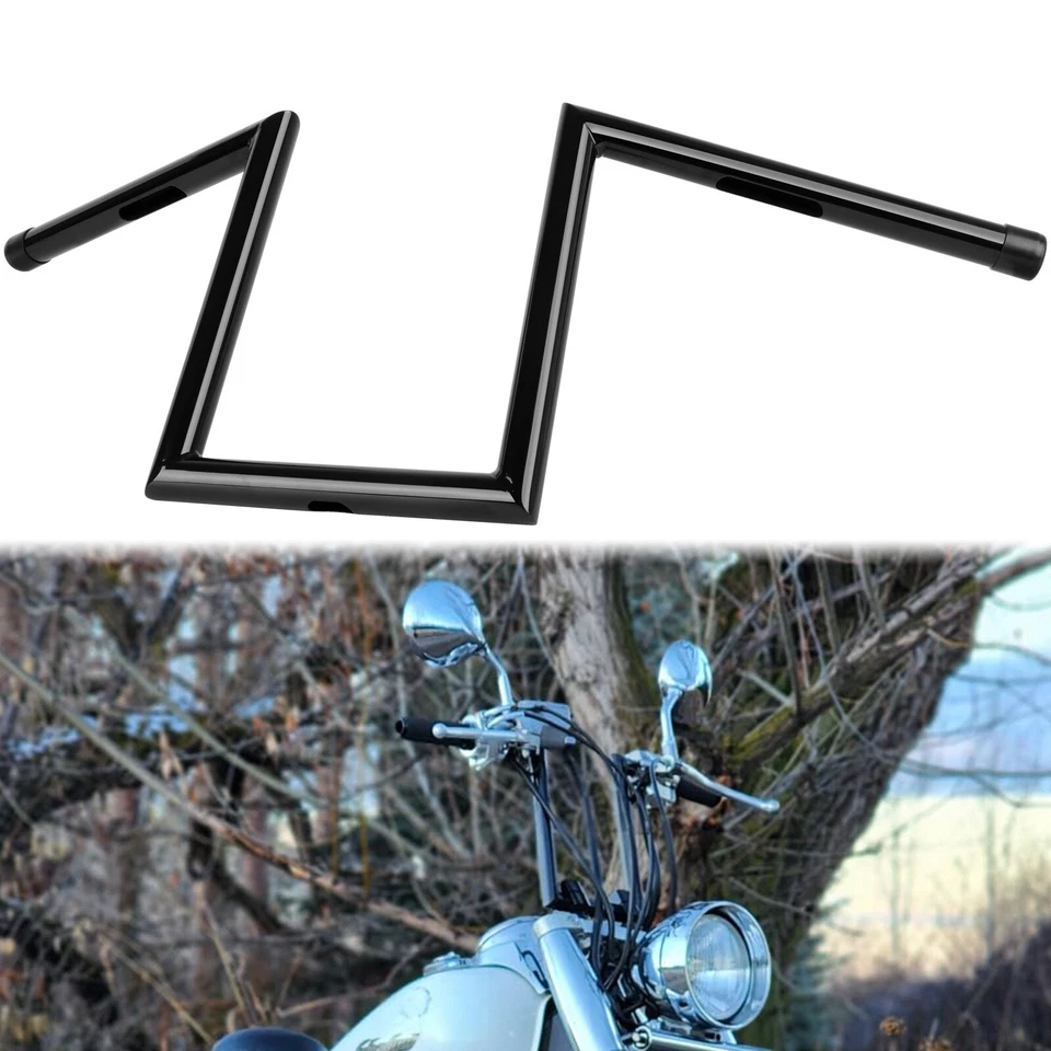 Manillar 1" 10" Elevación Moto Z-Bar Colgador Negro Para Honda Rebel 250 300 Foto 1 de 4