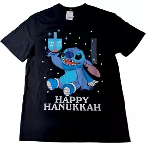 T-shirt grande Disney Lilo & Stitch Happy Hanukkah Stitch Dreidel festa ebraica - Foto 1 di 6