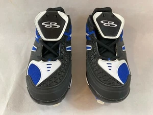 Mens BOOMBAH Black/Blue/White Baseball / Softball Metal Cleats Mid Sz 12 New - Picture 1 of 8