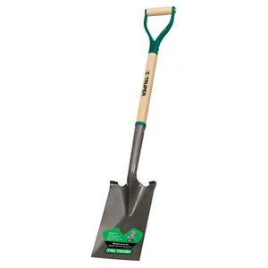 Tough D Handle Garden Spade, Square,30" Hardwood and Steel Handle,16 Gauge Blade - Picture 1 of 3