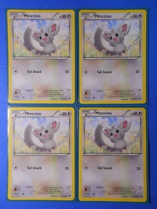 4x Minccino 87/124 Pokemon card XY Fates Collide common NM - Picture 1 of 1