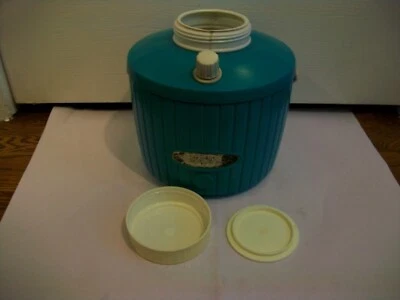 Termo turquesa vintage años 70 1 galón enfriador de agua jarra de bebidas retro Foto 1 de 4