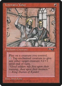 Veteran's Voice (Side-by-side) |MtG Magic Alliances |Inglese |Near Mint-Mint (NM - Foto 1 di 1