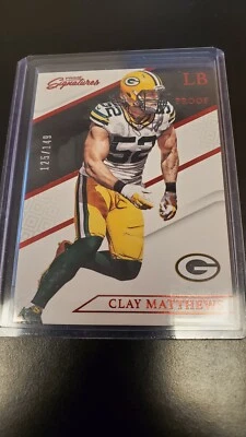 2016 Panini Signatures Clay Matthews Red Parallel #'d 125/149 Green Bay Packers - Image 1 of 3
