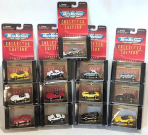 LOTE NUEVO EN PAQUETE 12 micromáquinas Corvette serie 1 edición coleccionista elevador capó maletero - Imagen 1 de 12