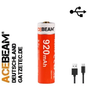ACEBEAM Ladekabel USB-C mit 14500 - 920 mAh Lithium Ionen Akku - Bild 1 von 4
