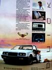 1985 Buick Somerset type T Give Me The Wheel annonce imprimée originale 8,5 x 11"