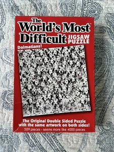 The Worlds Most Difficult Jigsaw Puzzle Dalmations 529 Pieces Double Sided NOB - Picture 1 of 11
