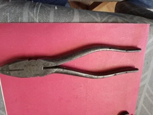 Vintage Utica 50 8" Linemans Zange Schwerlast Drahtschneider gesenkgeschmiedetes Werkzeug - Bild 1 von 4